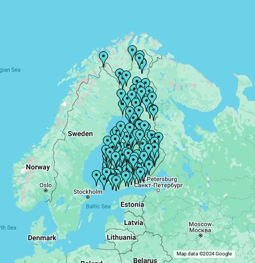 Suomen leirintäalueet Camping in Finland Finnland - Google My Maps