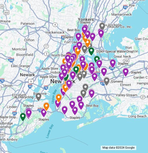NYC Electronics Drop Off Locations - Google My Maps