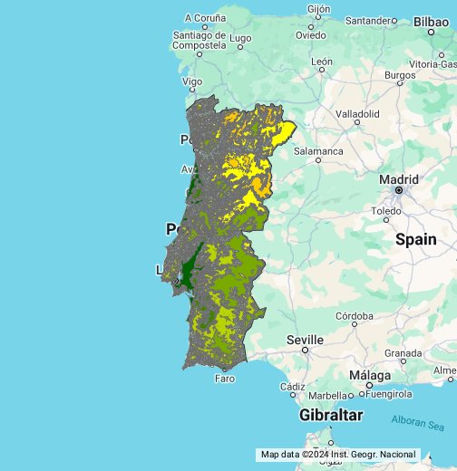 Quadro Mapa de Relevo de Portugal