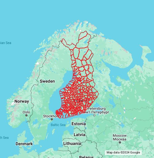 Suomen kunnat 2015 (alueet) - Google My Maps