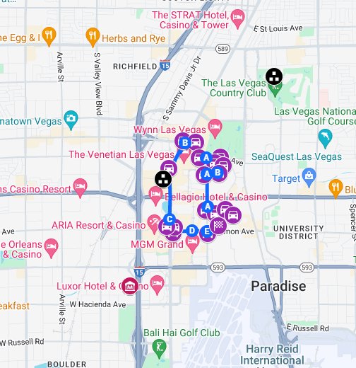 Las Vegas Strip Map - Casino Hotel Maps (2023) - PDF, 3D, Download