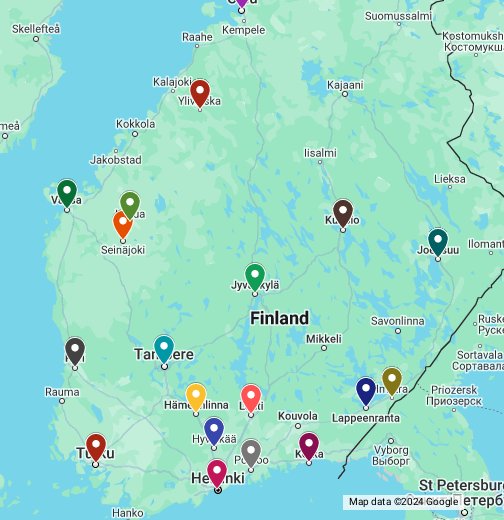 Numismaattiset yhdistykset Suomessa - Google My Maps