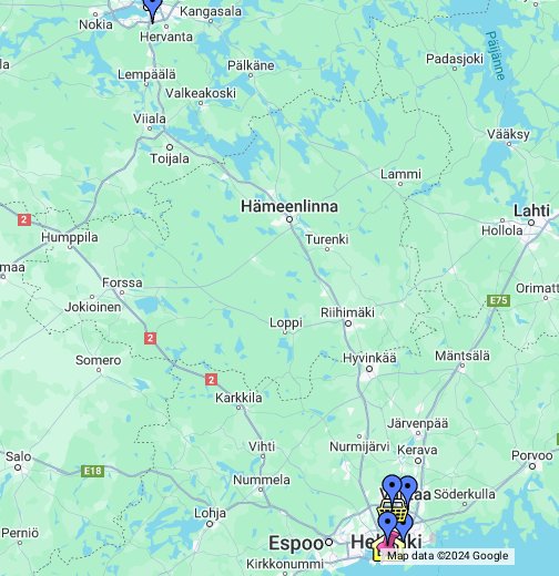 VALLILA INTERIOR YHTEYSTIEDOT - Google My Maps
