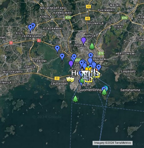 Helsinki - Google My Maps