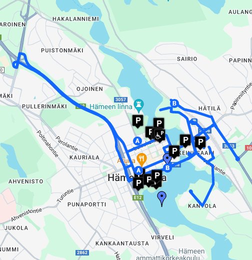 Hämeenlinnan pysäköintialueet - Google My Maps