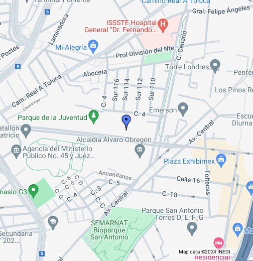 Delegación Álvaro Obregón - Google My Maps