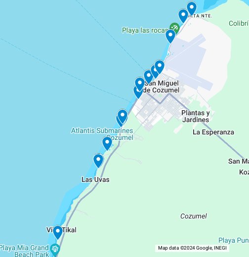 Cozumel, Mexico Hotels - Google My Maps