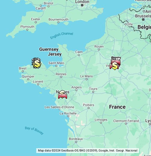 França e Espanha - Google My Maps