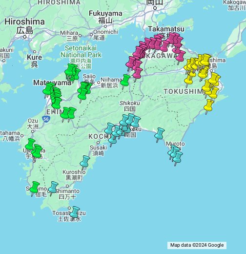 四国八十八ヶ所詳細地図 - Google My Maps