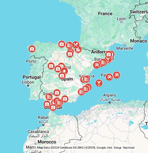 Espanjan kartta - Google My Maps