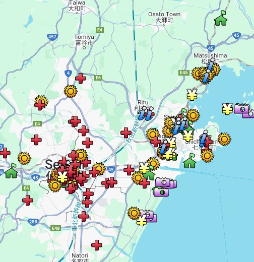 復興現場地図（仙台・松島） - Google My Maps