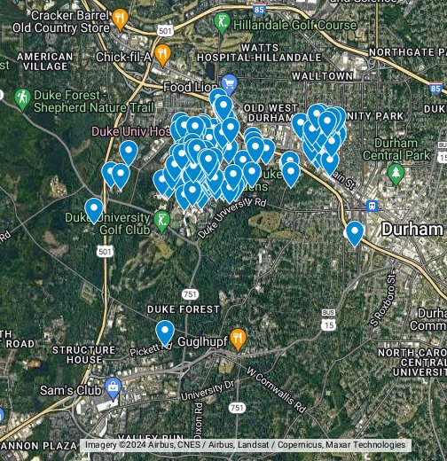 duke central campus map