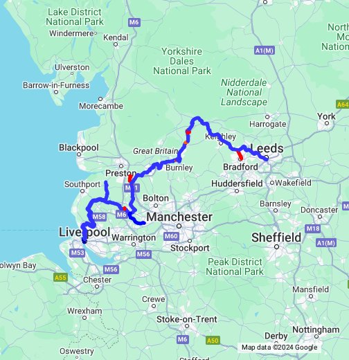 Leeds & Liverpool Canal: Route Map
