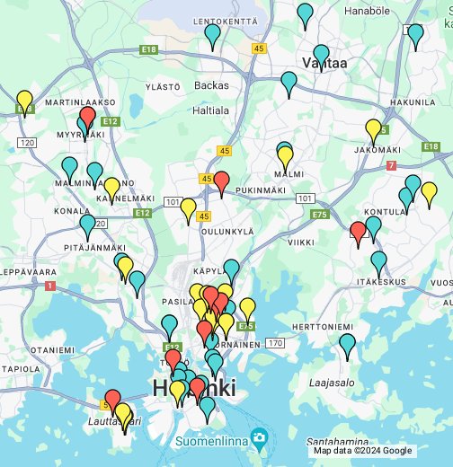 Helsingin kirpputorit - Google My Maps