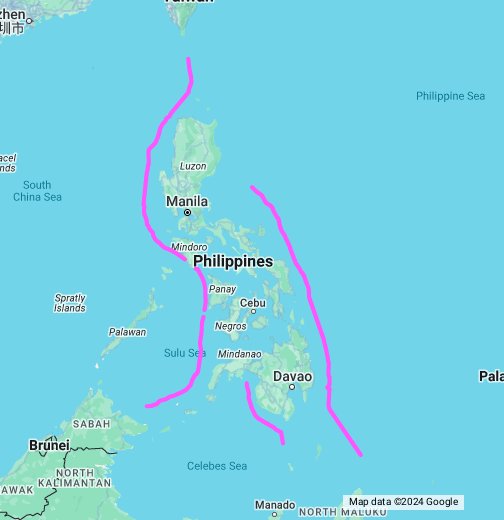 philippine trench map