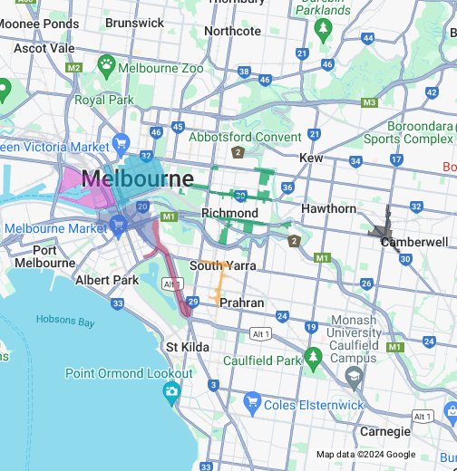 Map Of Greater Melbourne Suburbs