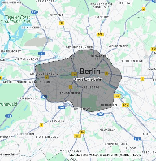 Umweltzone Berlin - Berlinstadtservice - Google My Maps