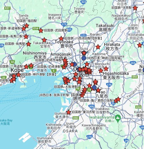 廃駅・場所【国鉄/JR・西日本】 - Google My Maps