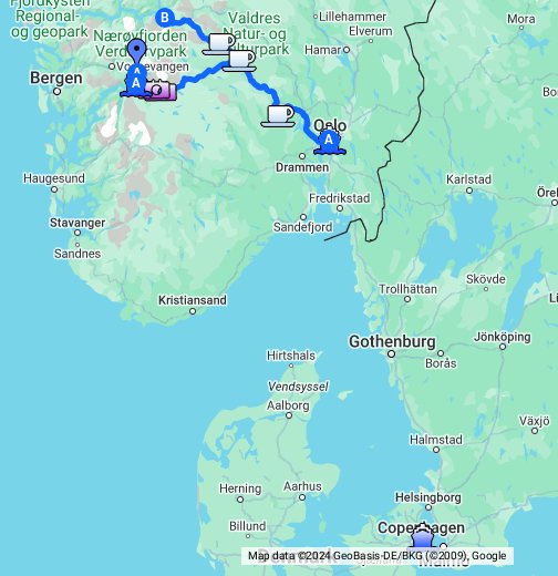 北欧3カ国の旅：フィヨルド地域からノルウェー・オスロまでの路程