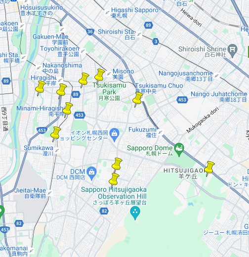 札幌市 豊平区 - Google My Maps
