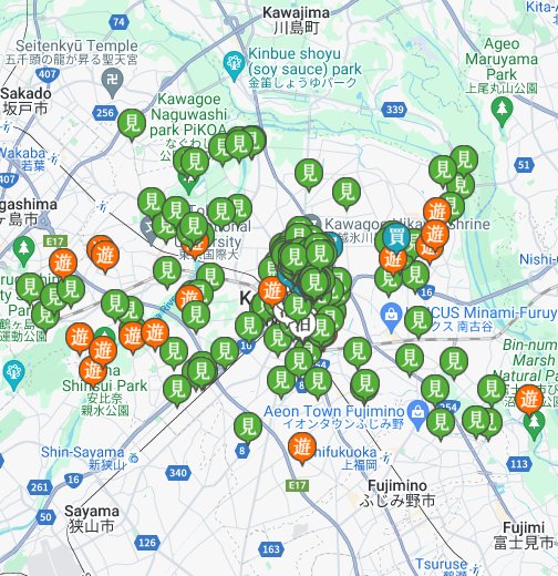 川越観光スポットマップ - Google My Maps