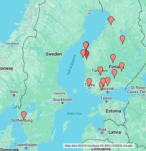 Teuvan Mökki- ja Sorvituote Oy - Edustajat ja jälleenmyyjät - Google My Maps
