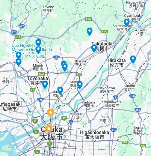 半日あれば楽しめる 大阪北摂の観光スポット Google My Maps