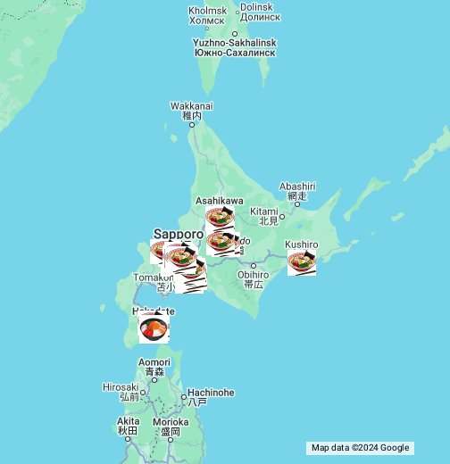 北海道- Google My Maps