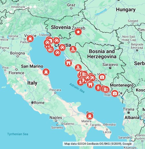 Kroatian kartta - Google My Maps