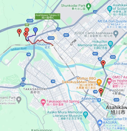 旭川駅 周辺地図 Google My Maps