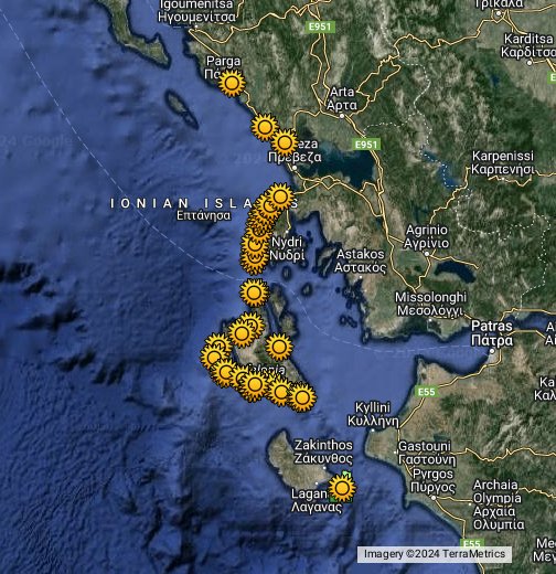 Greece, Kefallonia, Zakynthos, Lefkada, Korfu - Google My Maps