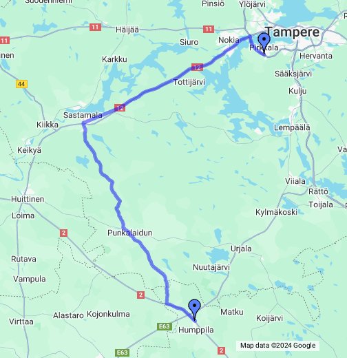 Pirkkala-Humppila - Google My Maps