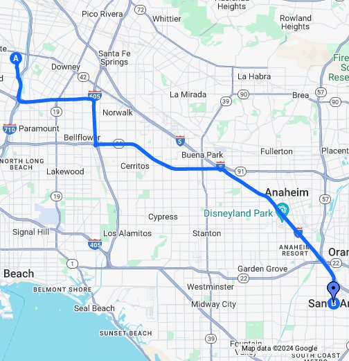 Santa Ana Map SOUTH, Orange County, CA – Otto Maps