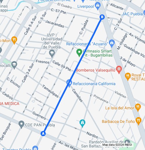 Ampliación de la Avenida Margaritas - Google My Maps
