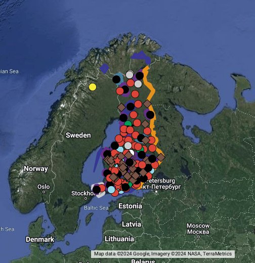 Suomen lentopaikat () - Google My Maps