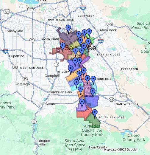 City Of San Jose District Map