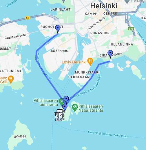 Miten päästä Pihlajasaareen - How to get to Pihlajasaari - Google My Maps