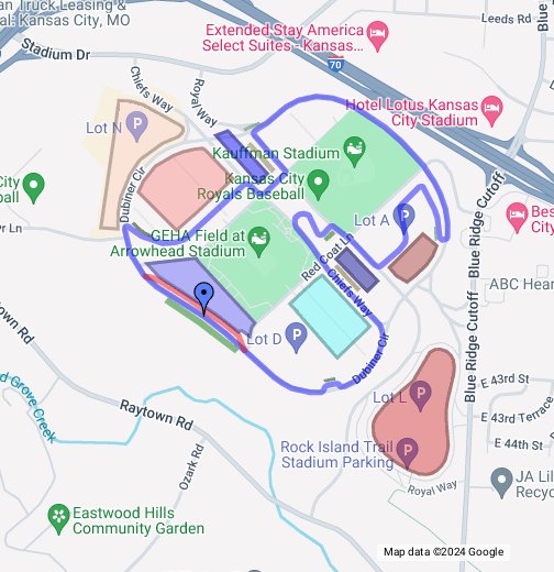 kauffman stadium parking map