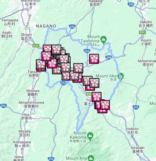 長野県諏訪地域の桜 | 信州いざない街道 - Google My Maps
