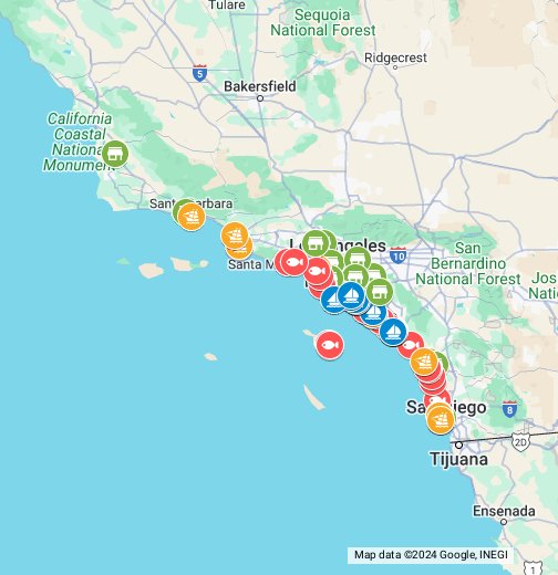 Southern California Fishing Map - Google My Maps