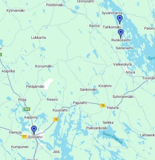 Niken ja Kaisan hääkartta - Google My Maps