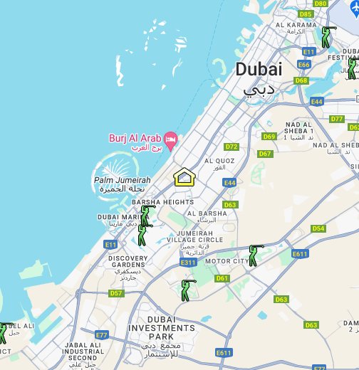 Dubai Golf Courses - Google My Maps