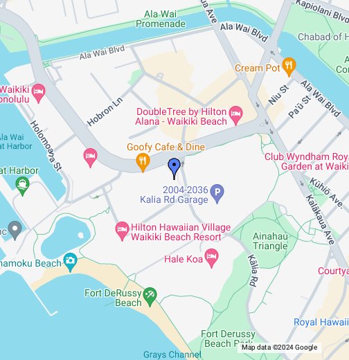 Hilton Hawaiian Village ￼- A layout and property map of the resort -  Honolulu #hiltonhawaiianvillage 
