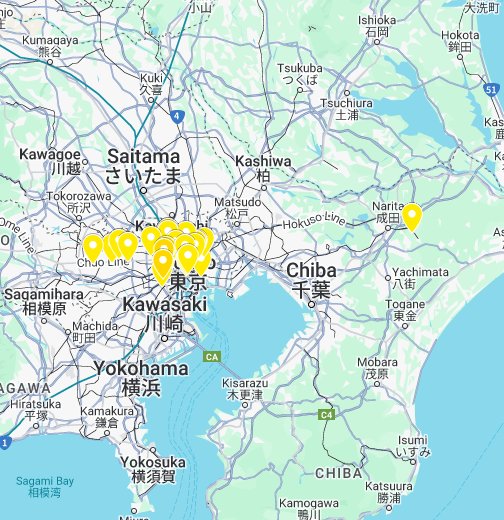 東京地區文具店地圖(2019.2更新) - Google My Maps