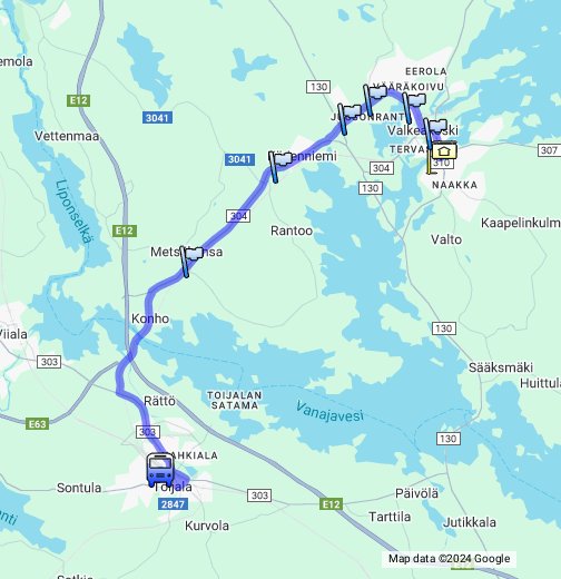 Toijala - Valkeakoski - Google My Maps