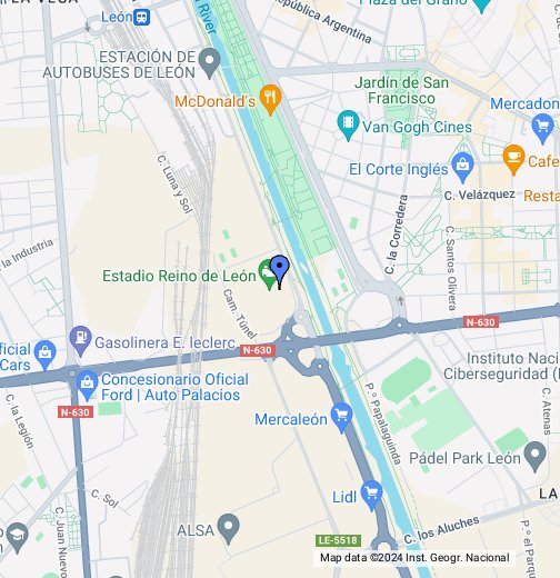 Estadio Reino de Leon - Google My Maps
