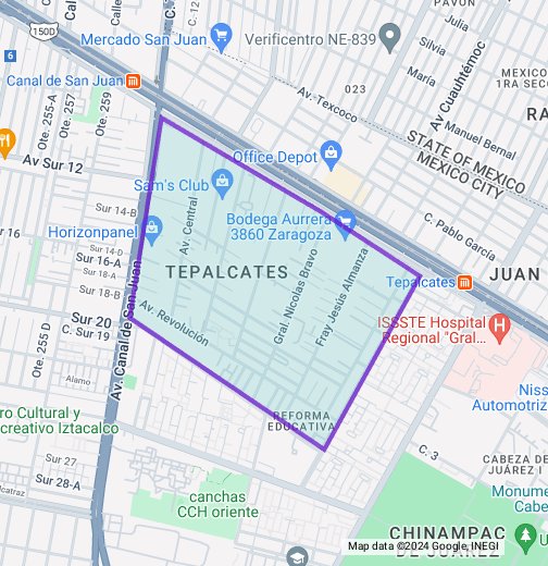 col. Tepalcates - Google My Maps