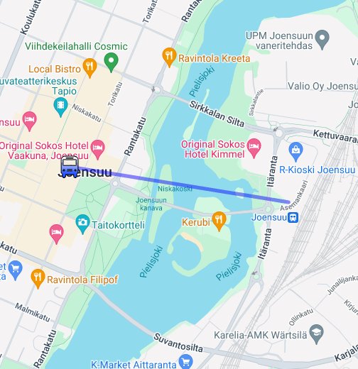 Joensuun Matkailupysäkki – Google My Maps