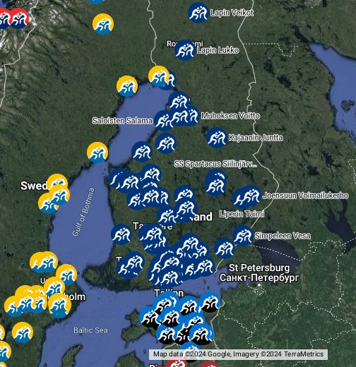 Painisaleja Suomessa ja vähän muuallakin – Google My Maps
