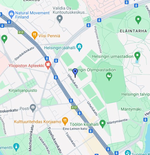 Sonera Stadium – Google My Maps